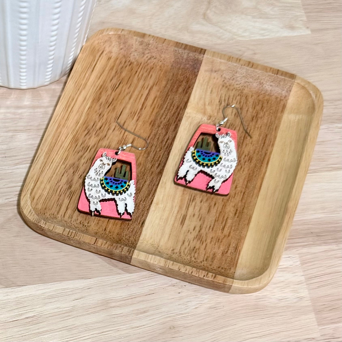 Desert Llama Dangle Earrings | Handmade Dangle Earrings