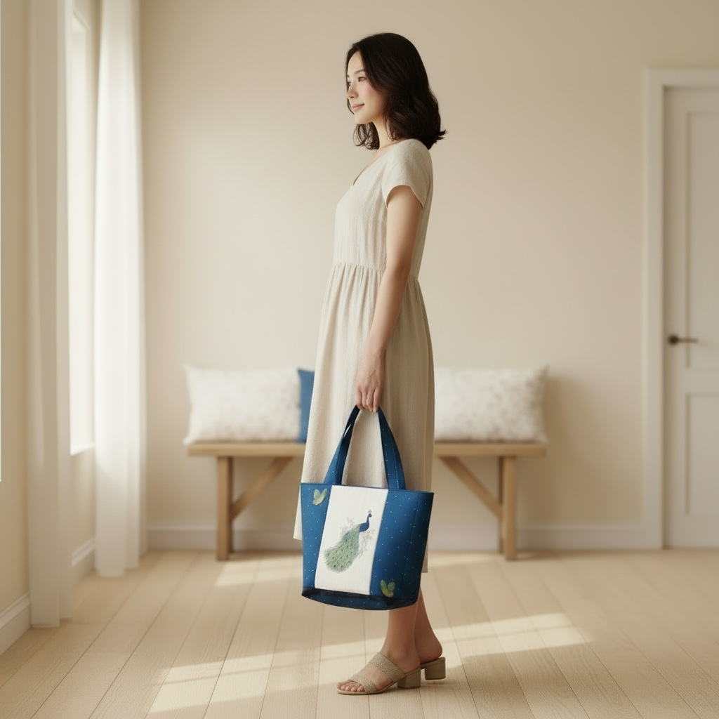 Peacock Embroidered Purse