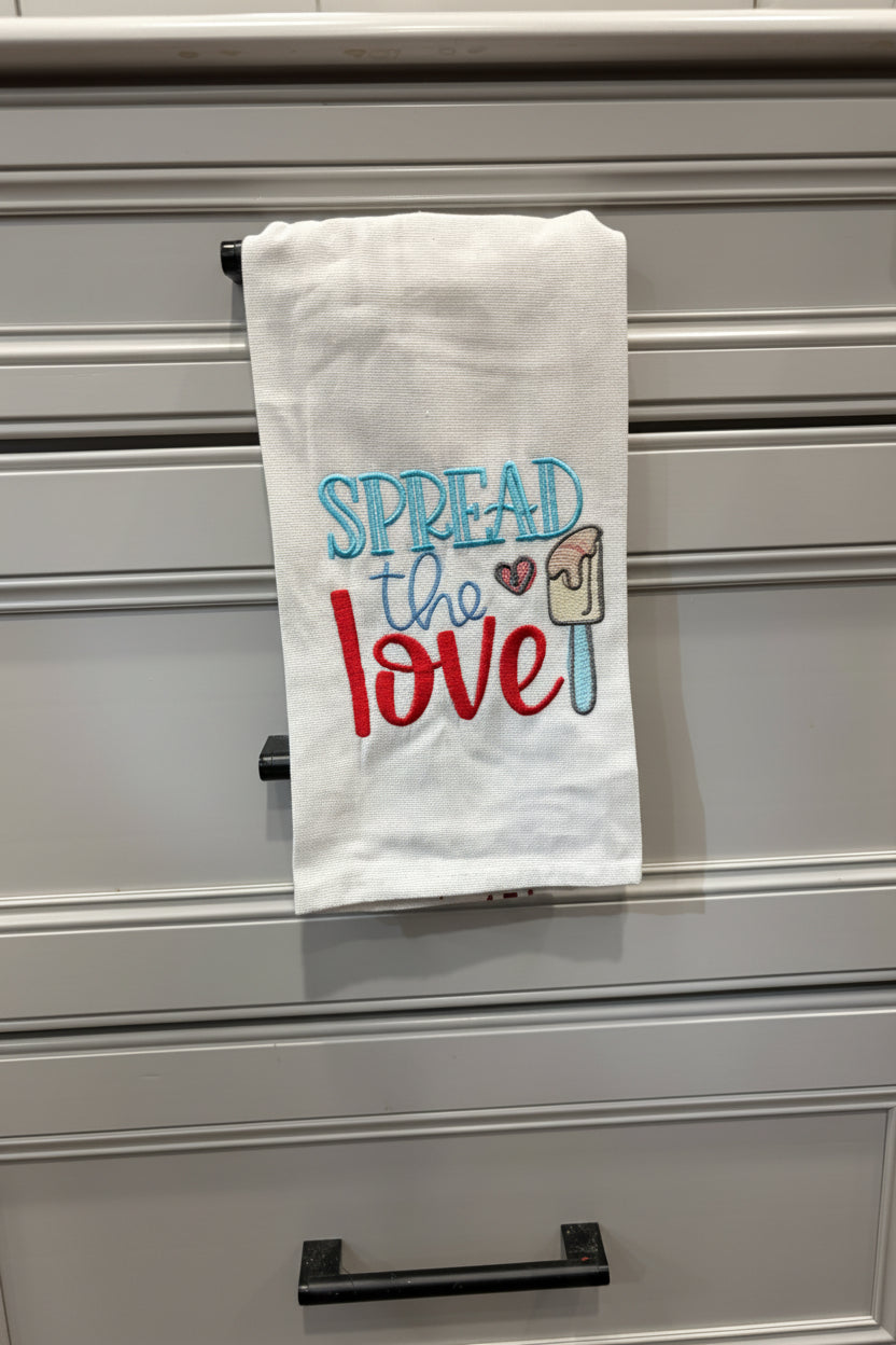 Funny "Spread the love" Dish Towel