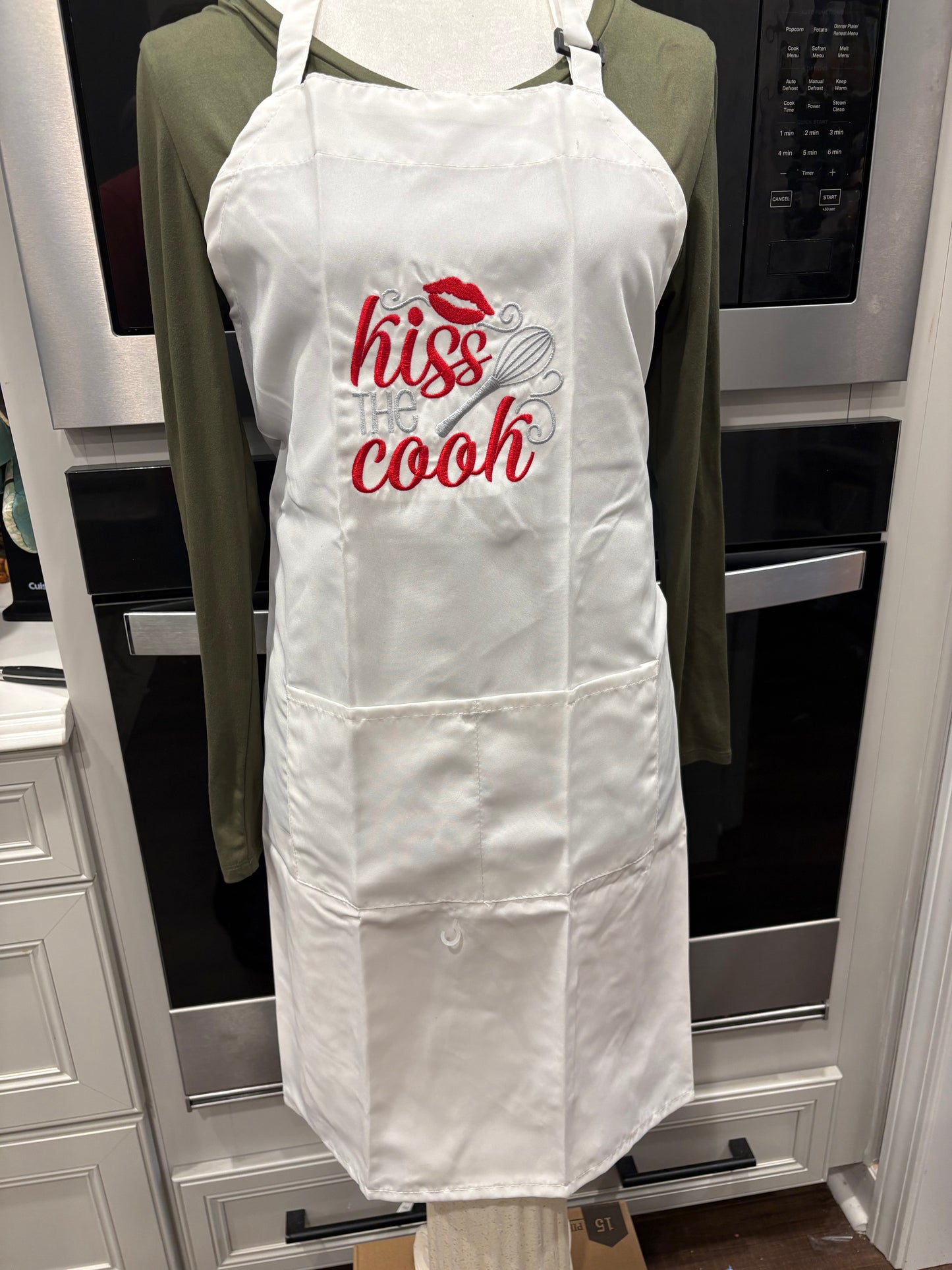 Kiss the Cook Embroidered Apron