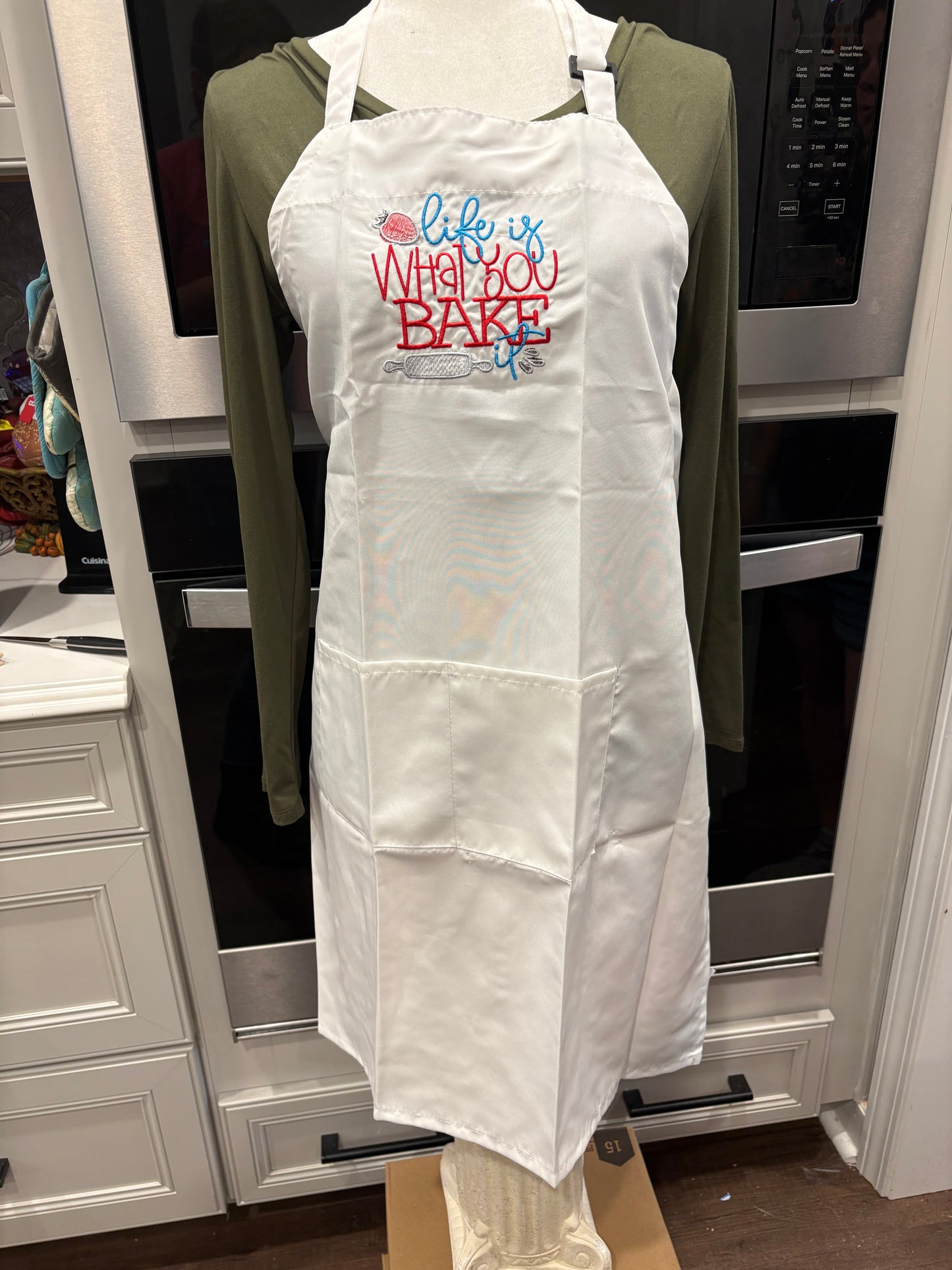 Life is What You Bake It Embroidered Apron