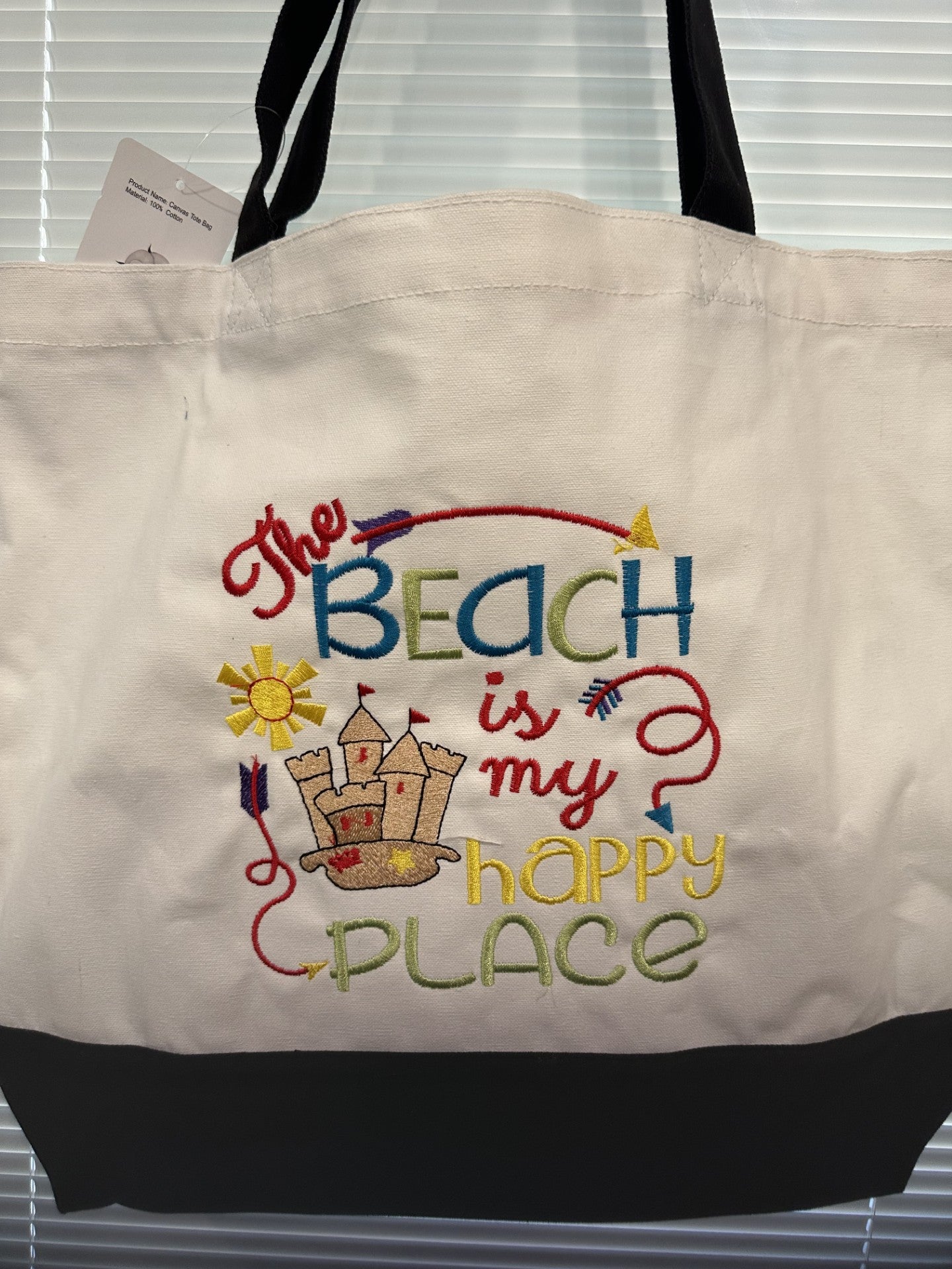 BEACH happy place TOTE BAG