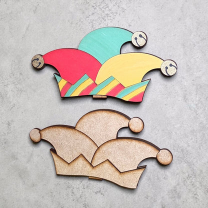 DIY Wood Kit: Hat Accessory Kit - Paint Your Own Peel and Stick MDF Craft - Kids Activity Kit