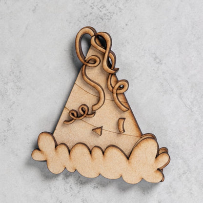 DIY Wood Kit: Hat Accessory Kit - Paint Your Own Peel and Stick MDF Craft - Kids Activity Kit