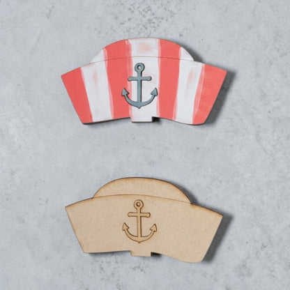DIY Wood Kit: Hat Accessory Kit - Paint Your Own Peel and Stick MDF Craft - Kids Activity Kit