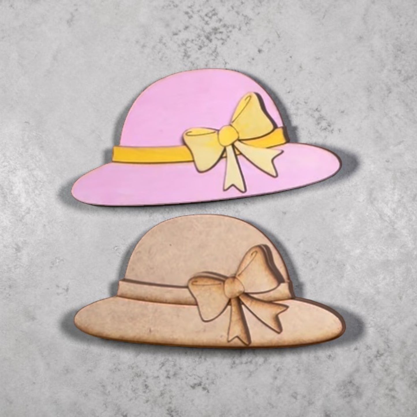 DIY Wood Kit: Hat Accessory Kit - Paint Your Own Peel and Stick MDF Craft - Kids Activity Kit