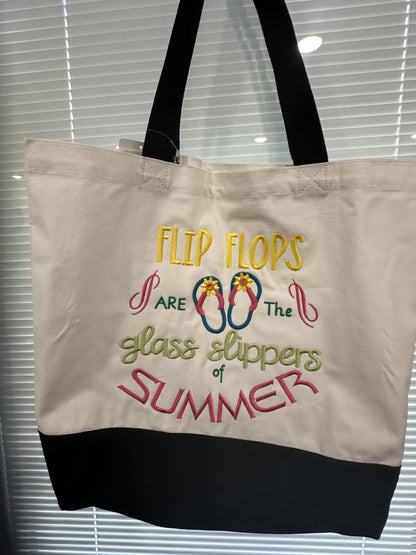 FLIP FLOP GLASS SLIPPERS TOTEBAG