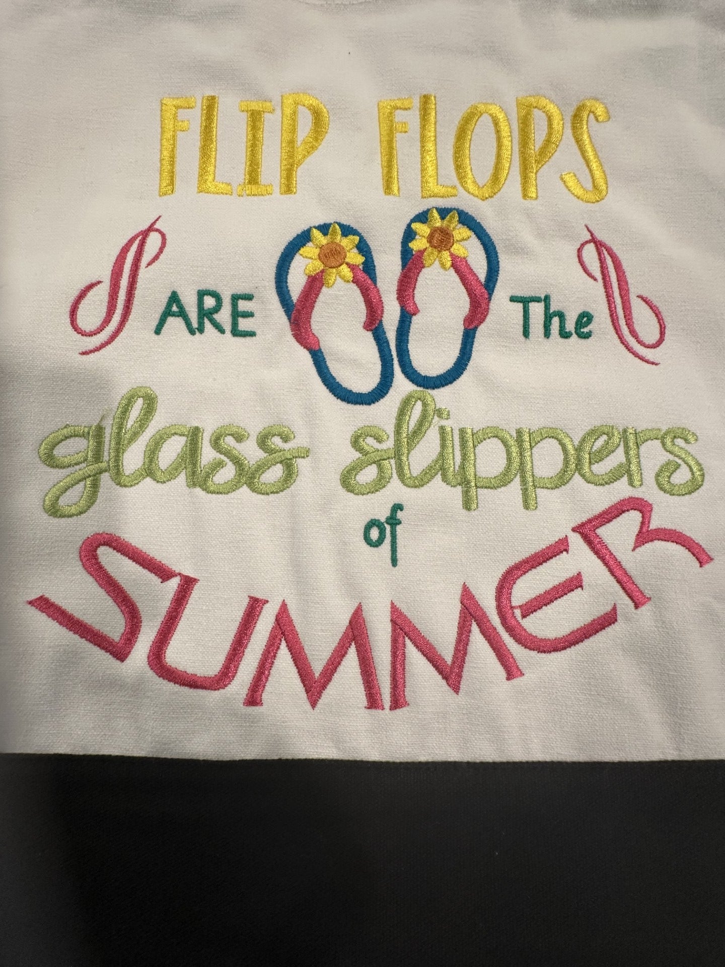 FLIP FLOP GLASS SLIPPERS TOTEBAG