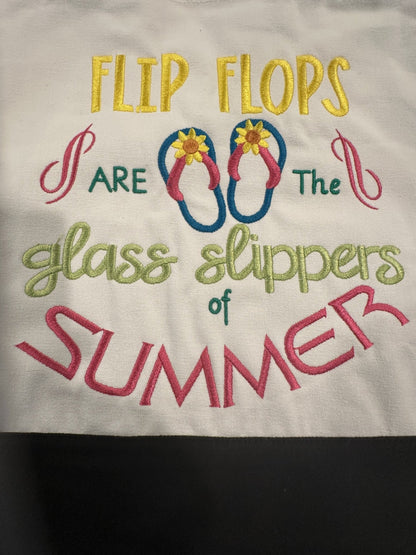 FLIP FLOP GLASS SLIPPERS TOTEBAG