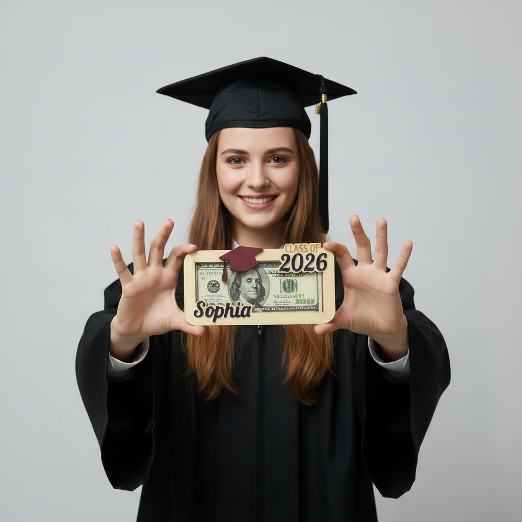 Personalized Graduation Money Holder - Class of 2026 Gift