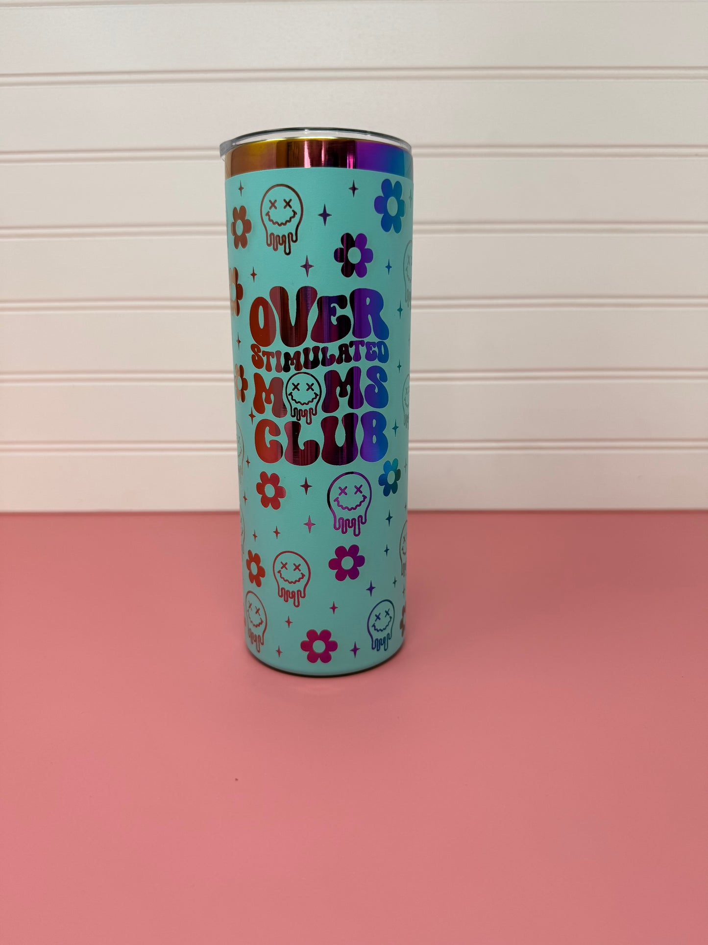 Overstimulated Moms Club 20oz Skinny Tumbler