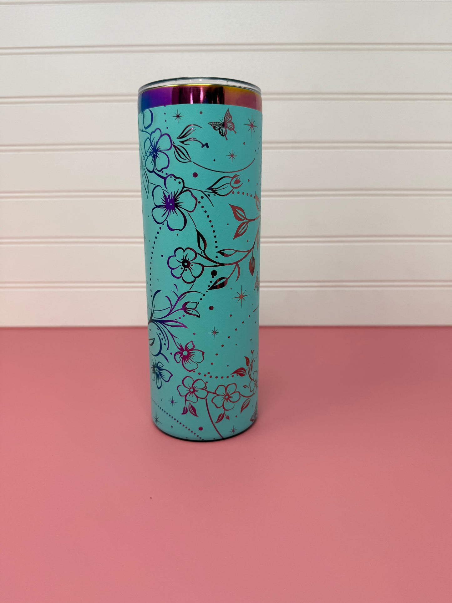 Hibiscus Sparkle 20oz Skinny Tumbler
