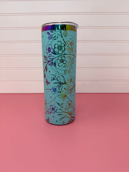 Hibiscus Sparkle 20oz Skinny Tumbler