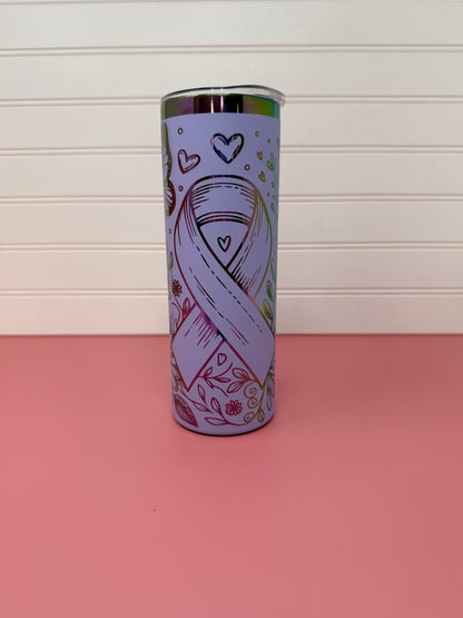 Cancer Awareness Ribbon 20oz Skinny Tumbler