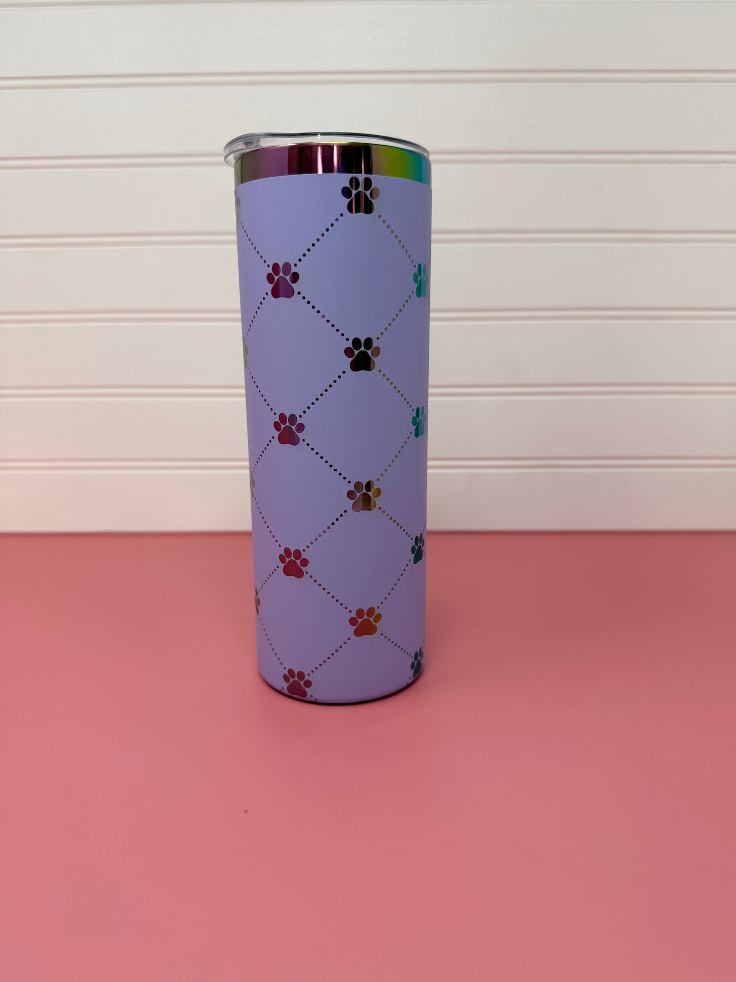 Paw Print Argyle 20oz Skinny Tumbler