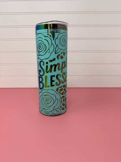 Simply Blessed 20oz Skinny Tumbler
