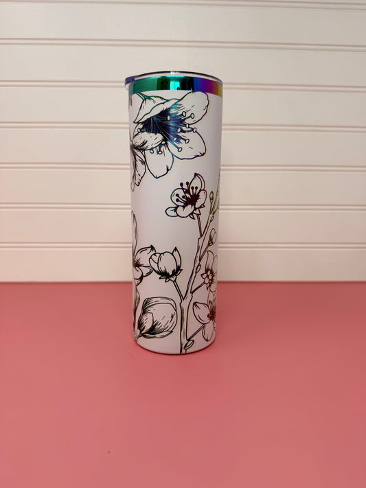 Simple Cherry Blossom 20oz Skinny Tumbler