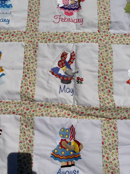 Sunbonnet Sue Months of the Year Quilt