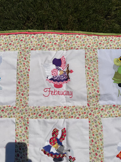 Sunbonnet Sue Months of the Year Quilt