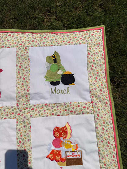 Sunbonnet Sue Months of the Year Quilt