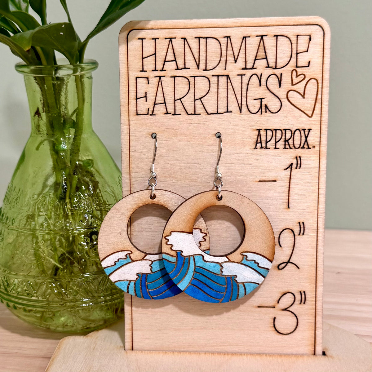 Ocean Waves Earrings | Handmade Sea Dangle Earrings