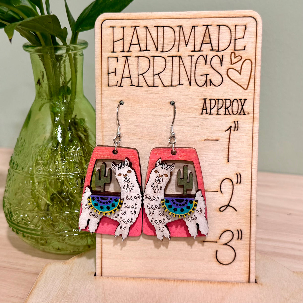 Desert Llama Dangle Earrings | Handmade Dangle Earrings