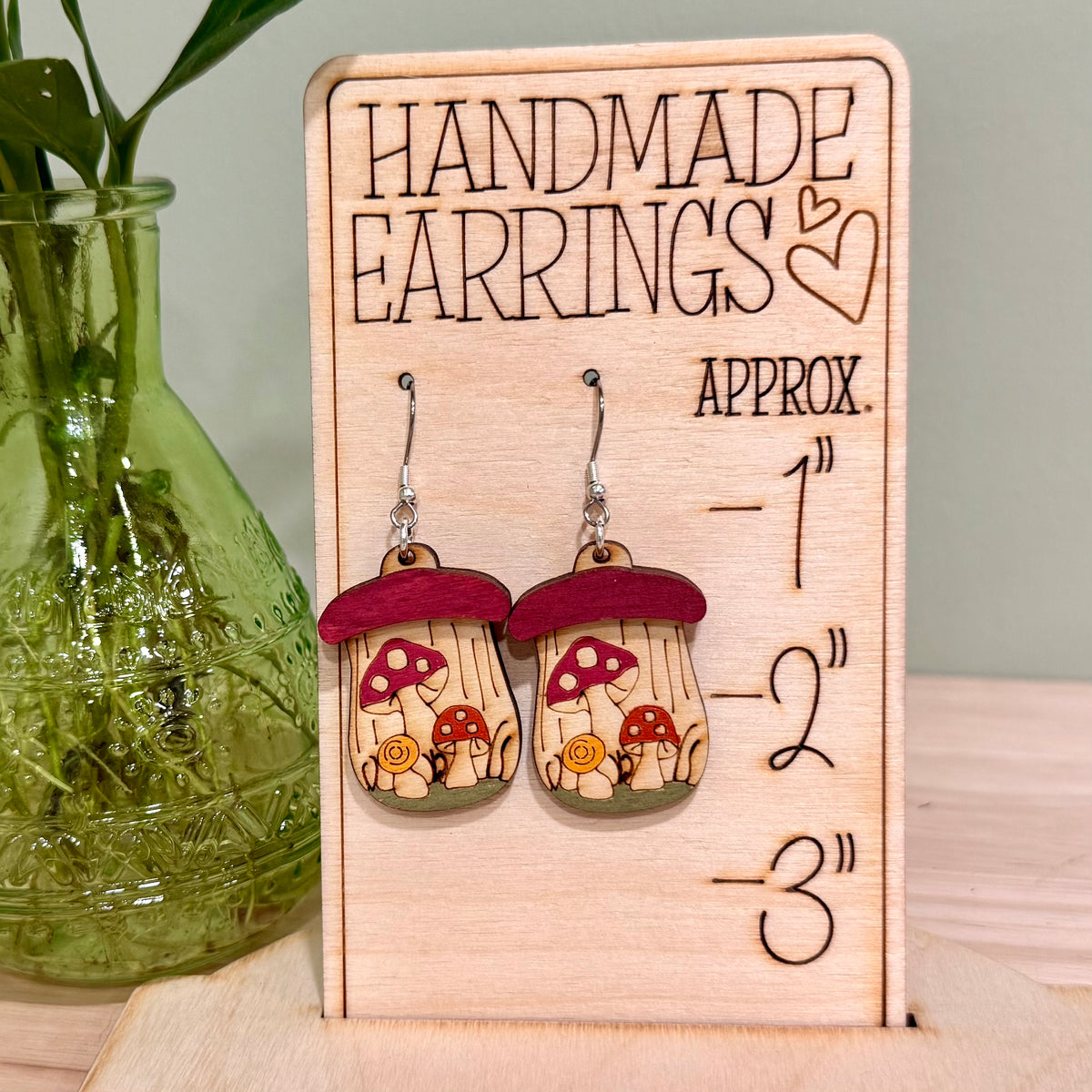 Merry Mushrooms Dangle Earrings | Handmade Dangle Earrings