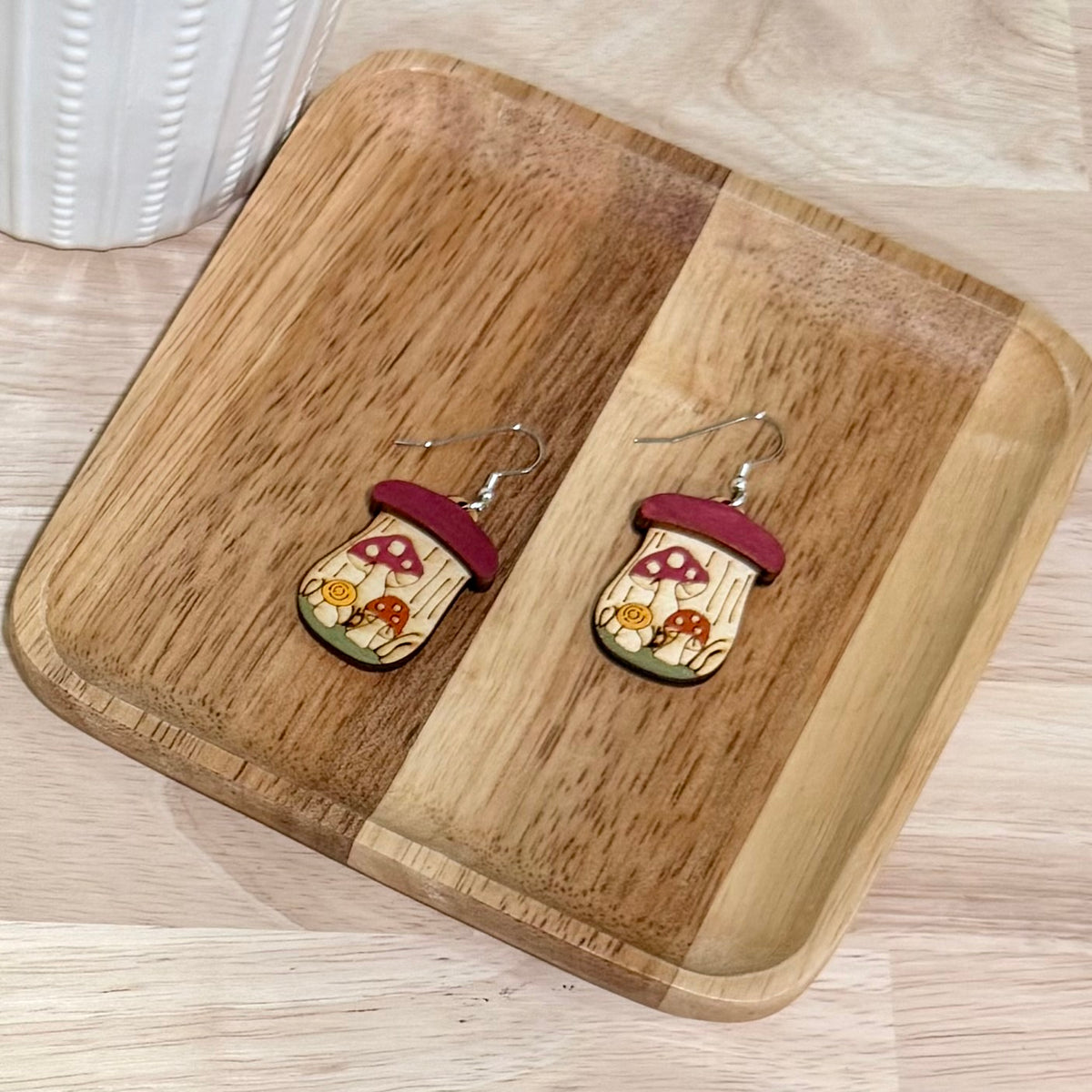 Merry Mushrooms Dangle Earrings | Handmade Dangle Earrings