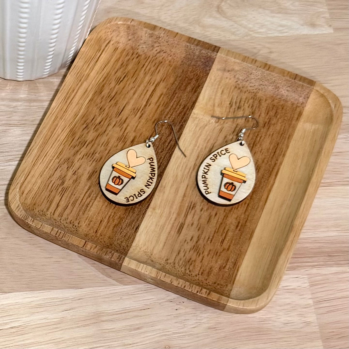 Pumpkin Spice Dangle Earrings | Handmade Fall Dangle Earrings