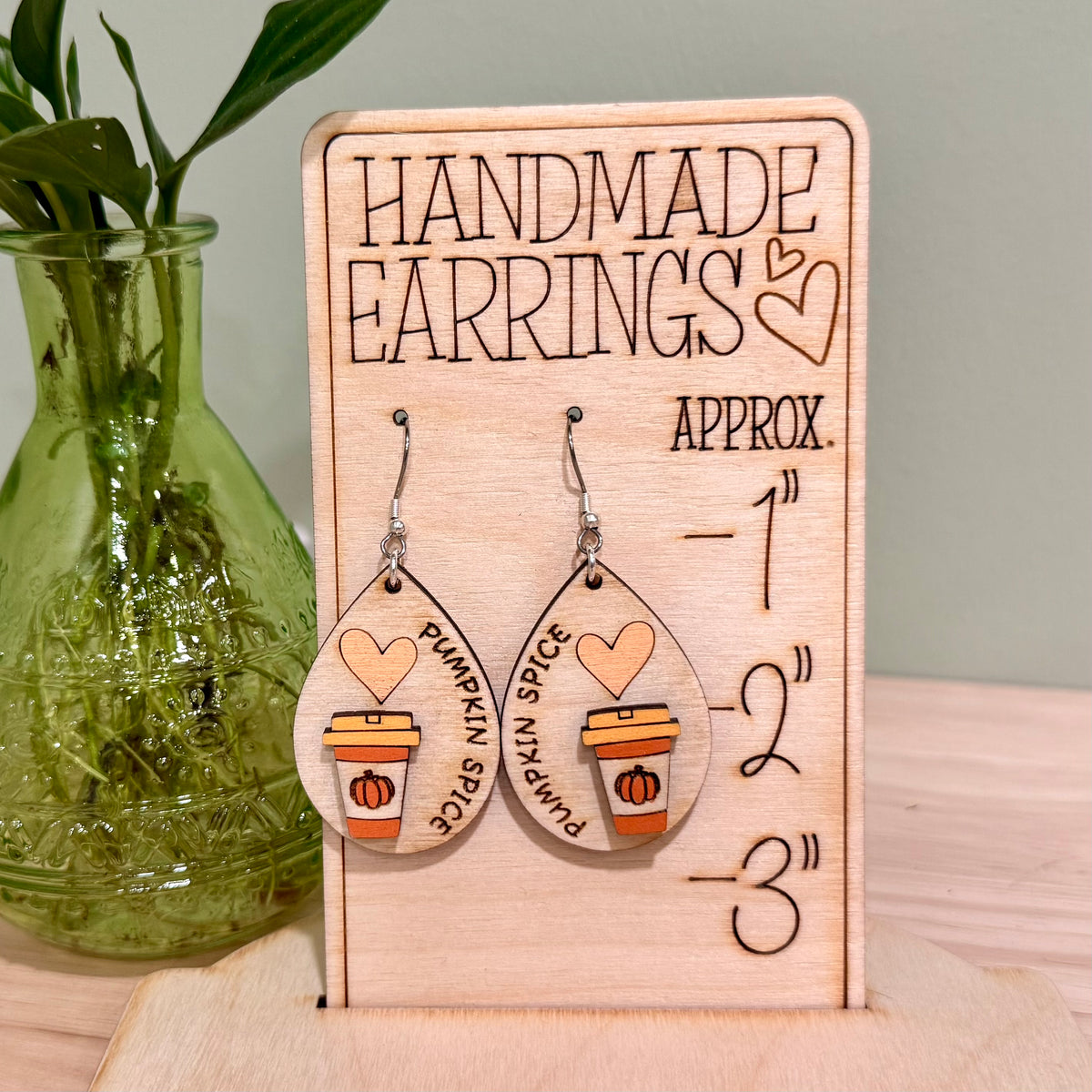 Pumpkin Spice Dangle Earrings | Handmade Fall Dangle Earrings
