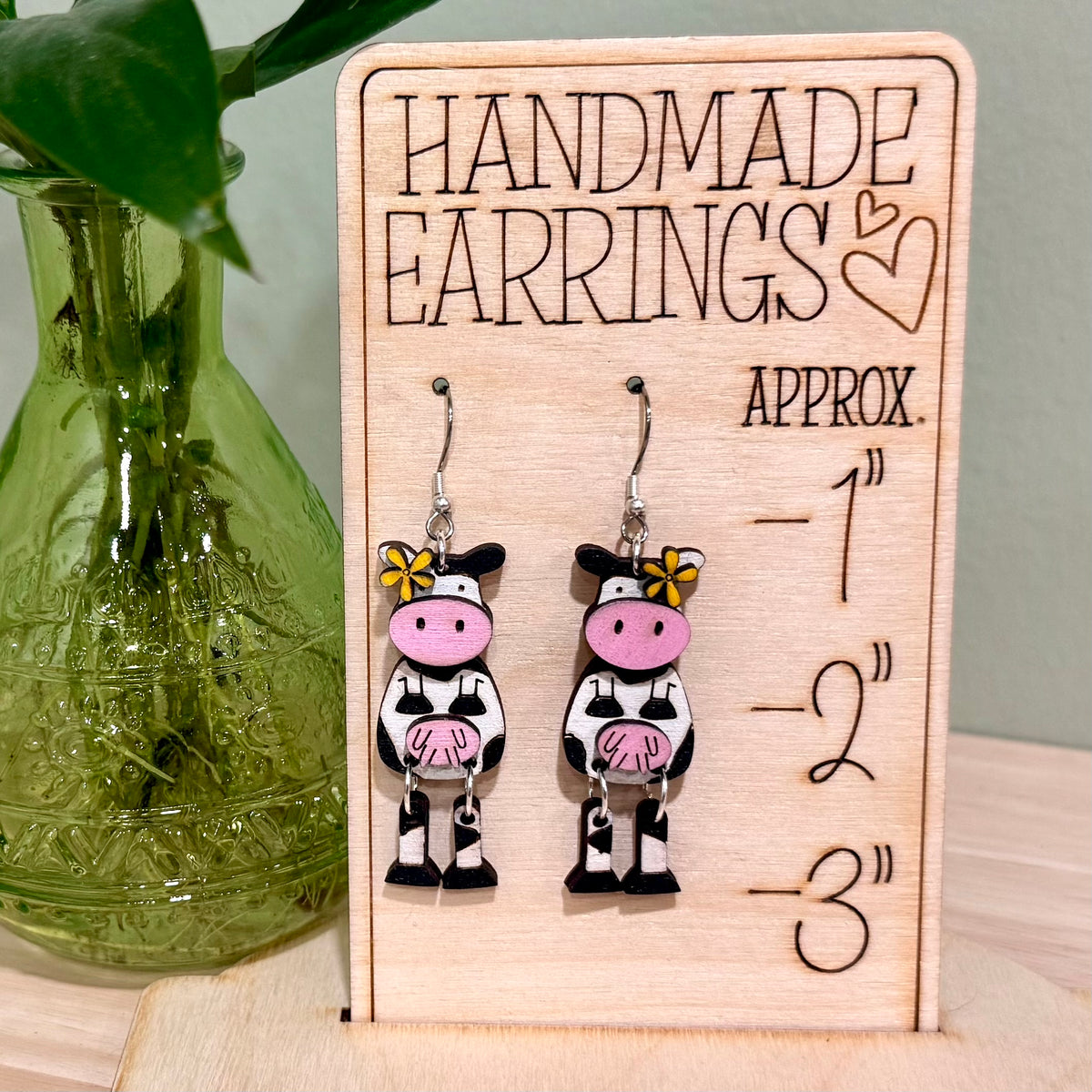 Dancing Cows Dangle Earrings