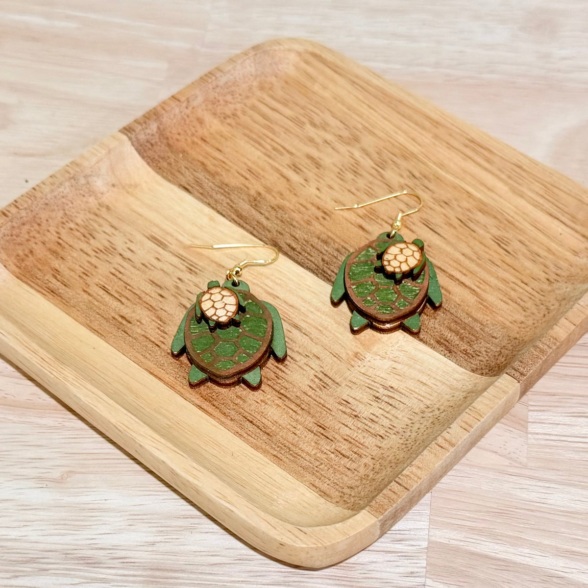 Mama Turtle Earrings | Handmade Dangle Earrings