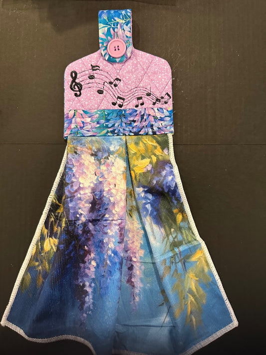 Music with Floral Towel with Topper