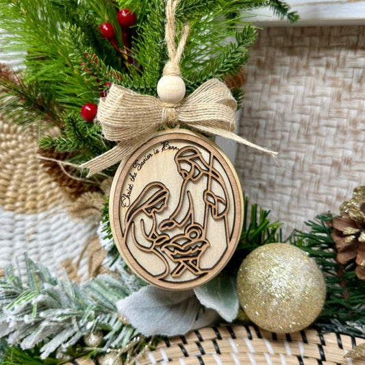 Christ the Savior is Born Nativity  Ornament
