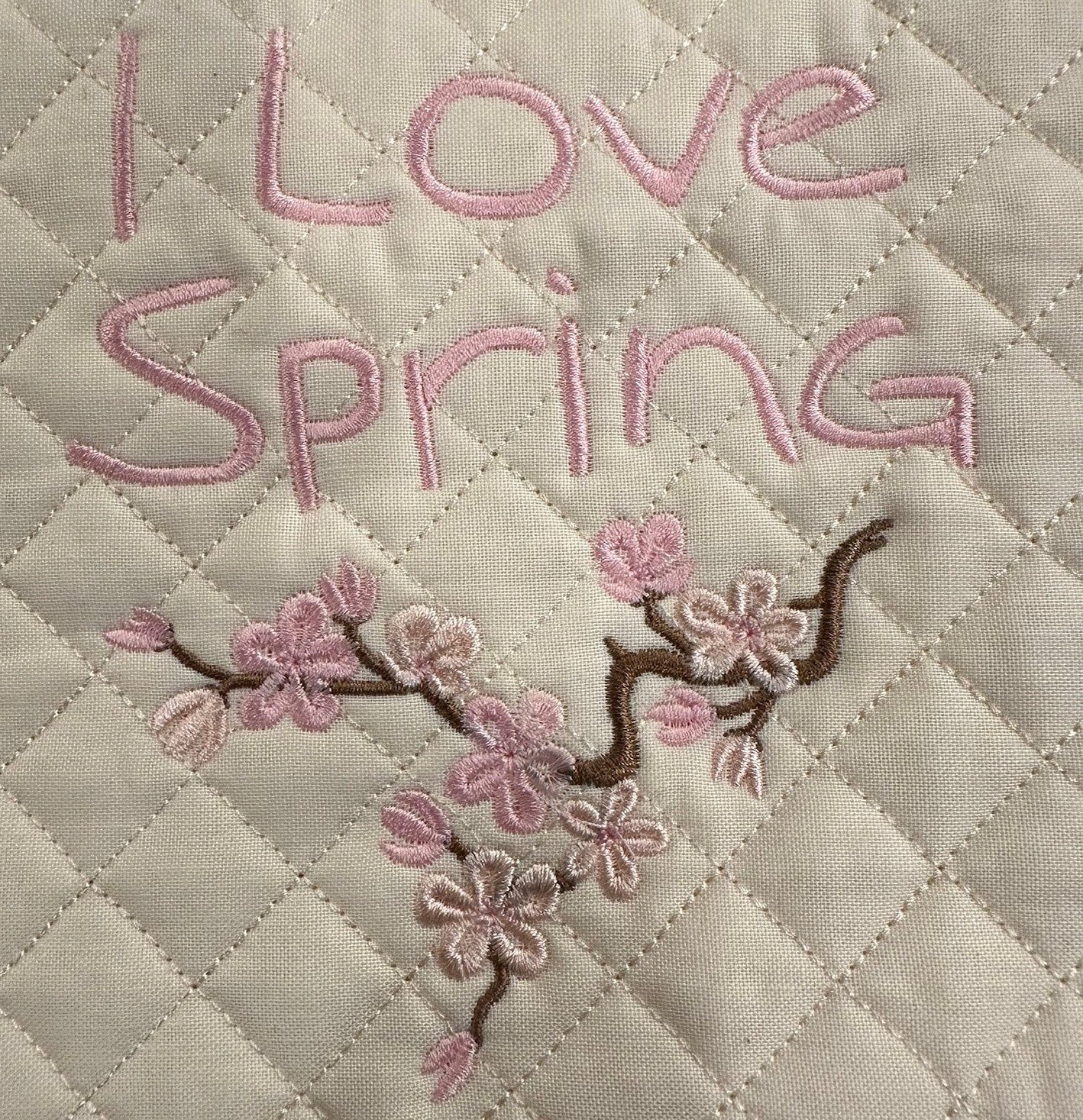 I Love Spring with Cherry Blossoms POTHOLDER