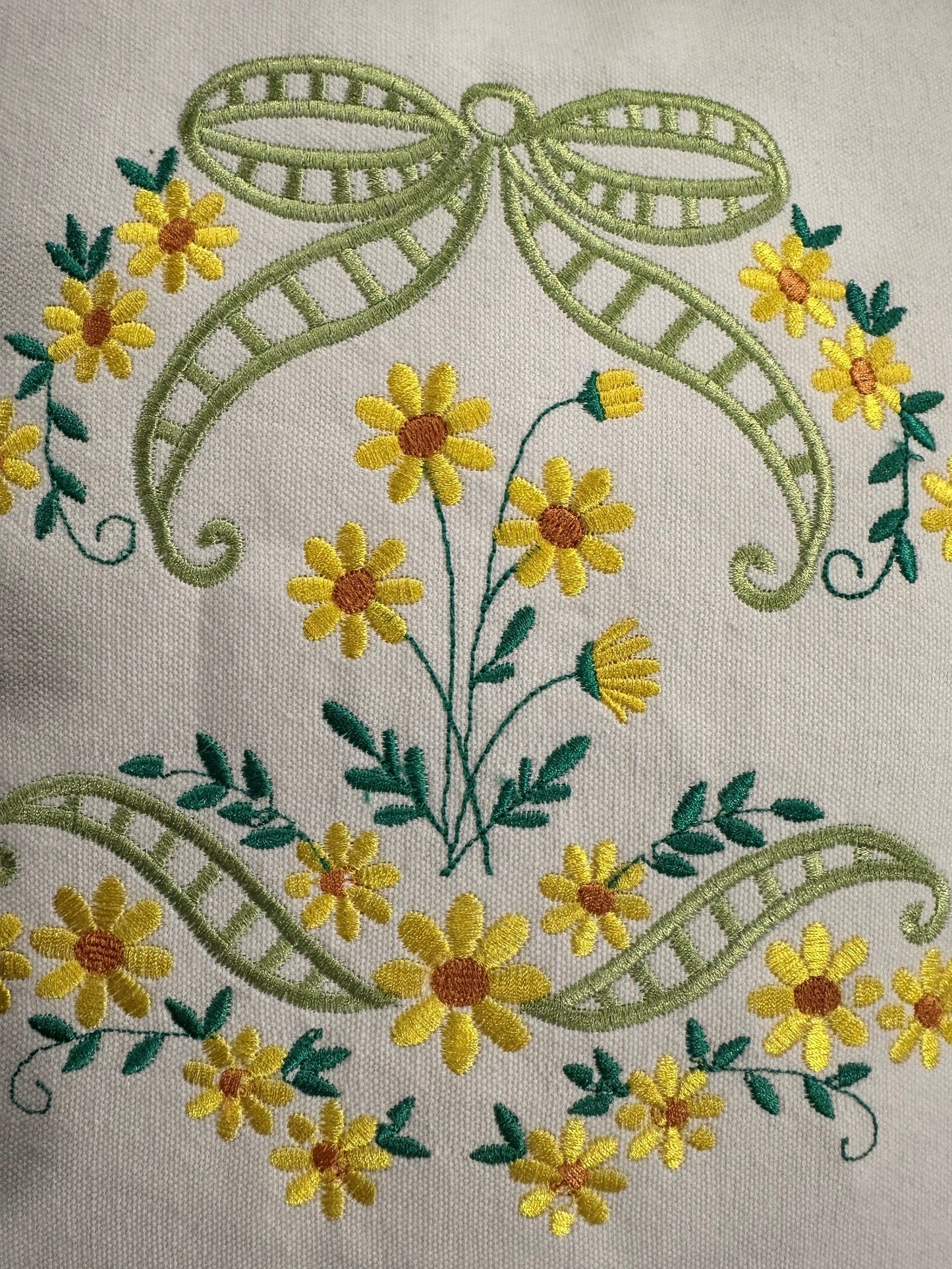 Yellow Daisy Pillow