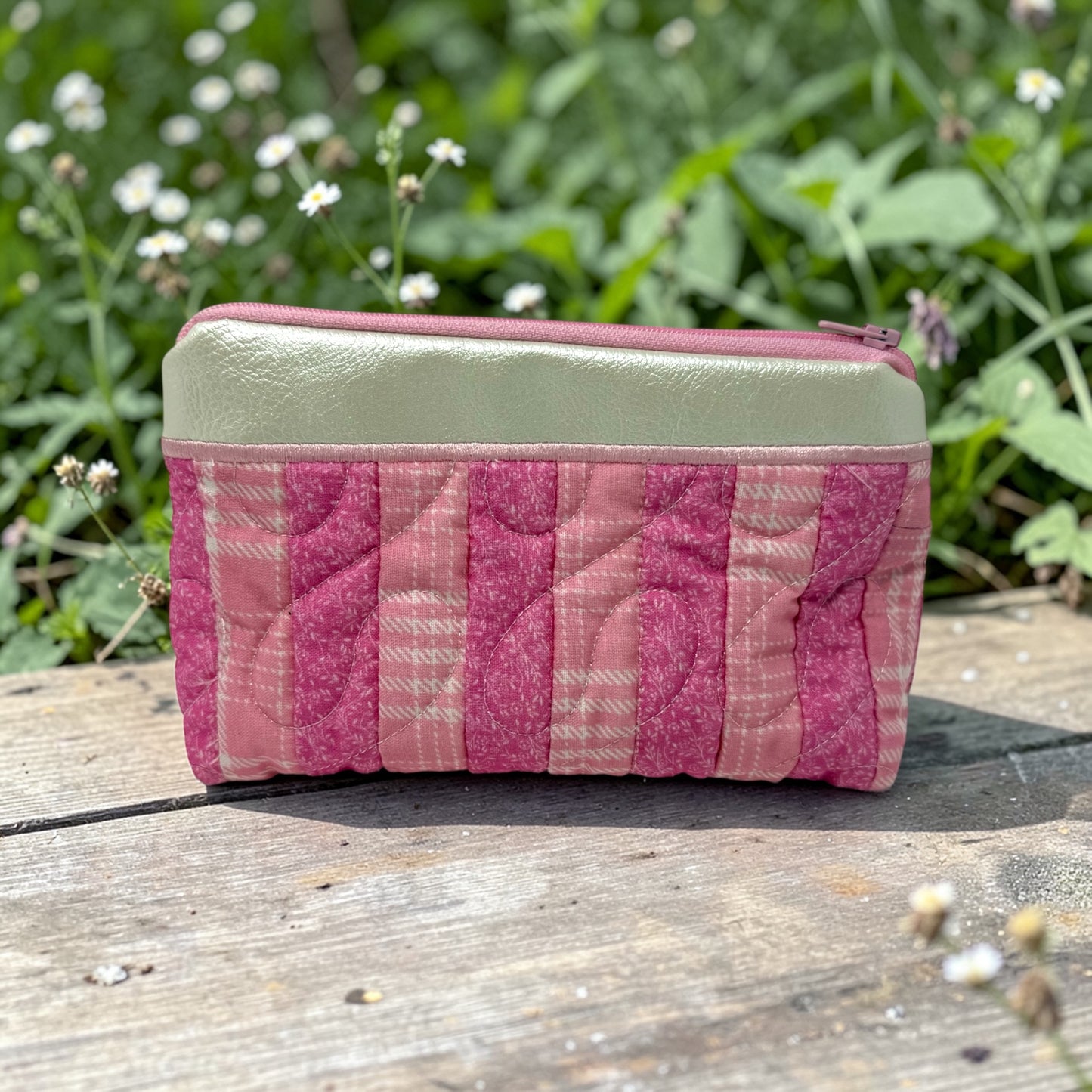 Two-Tone Pink Accessory Bag