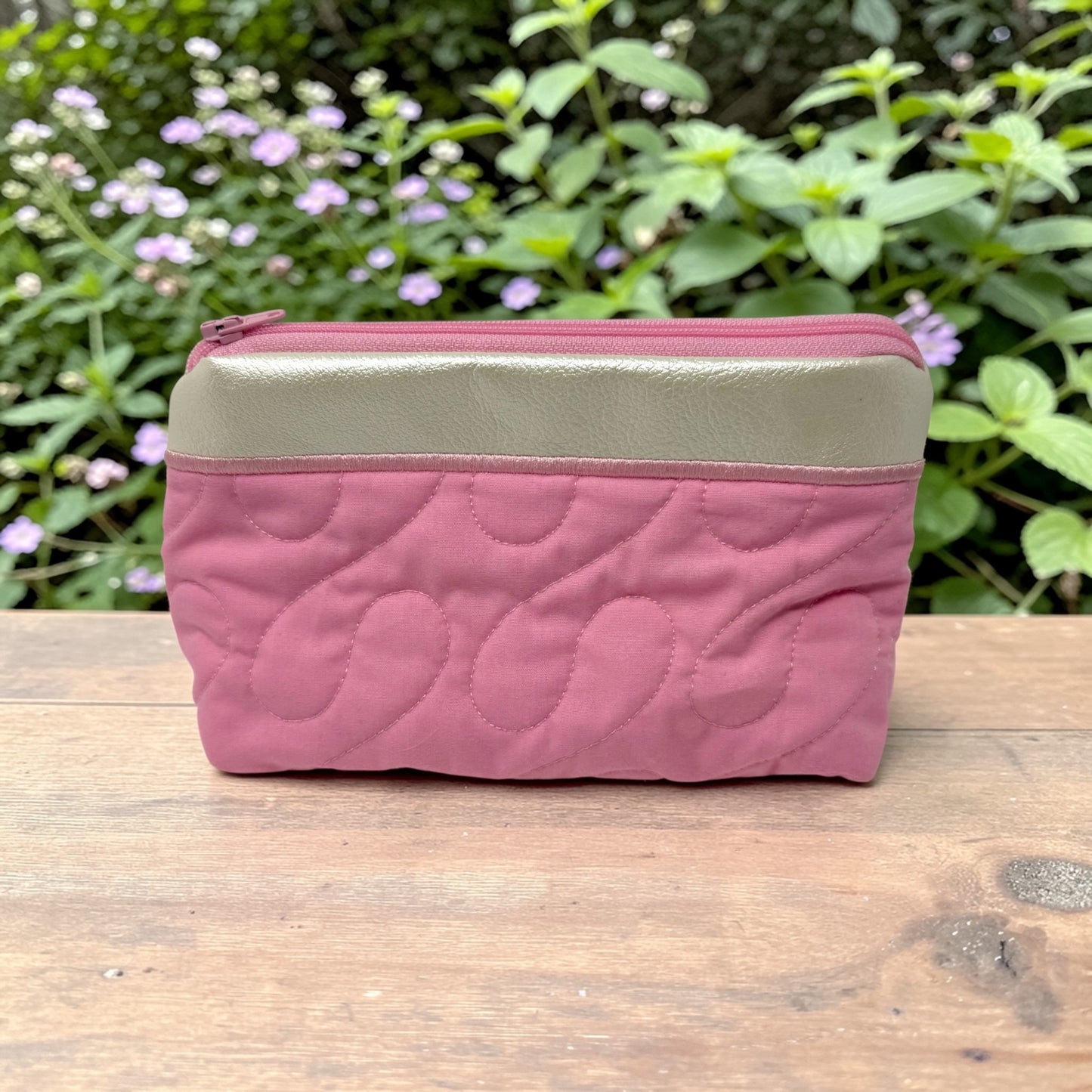 Two-Tone Pink Accessory Bag
