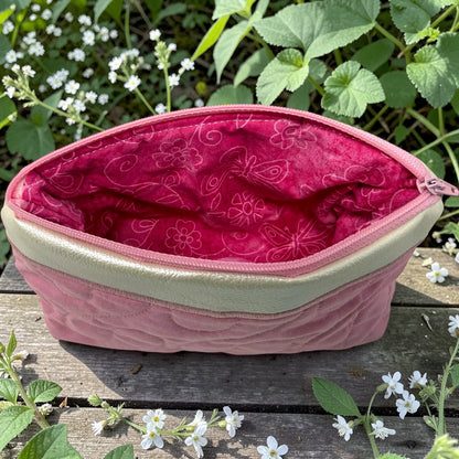 Two-Tone Pink Accessory Bag