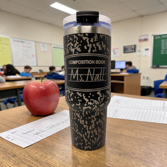 Custom Composition Book 40oz Tumbler