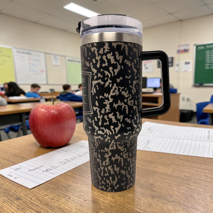 Custom Composition Book 40oz Tumbler