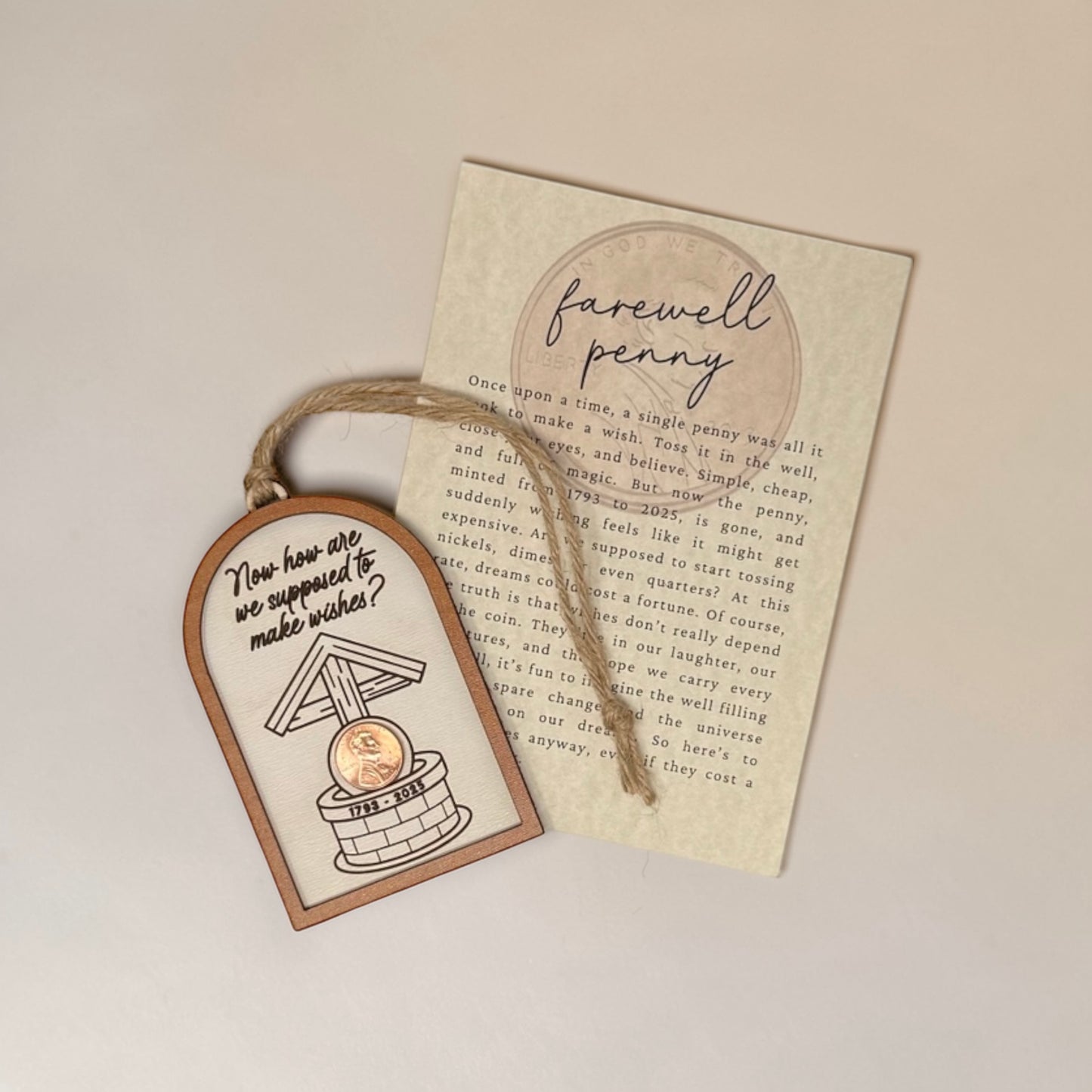 Farewell Penny Ornament w Story Card