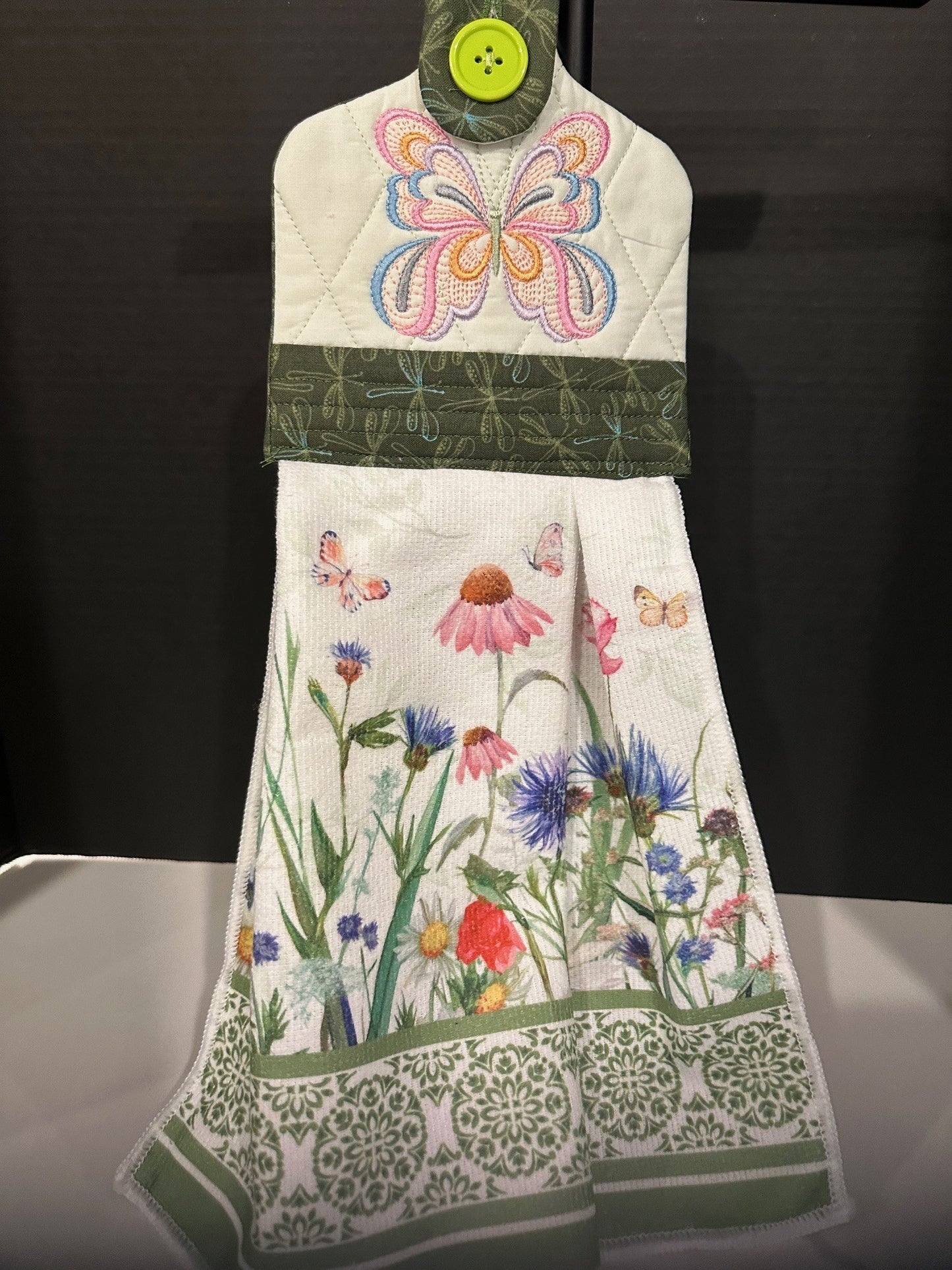 Butterfly Dish Towel with Topper