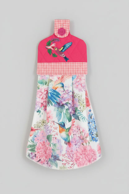 Hummingbird Dish Towel with Topper