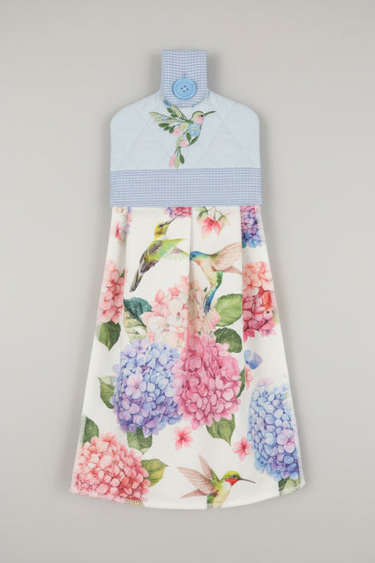 Hummingbird Dish Towel with Topper