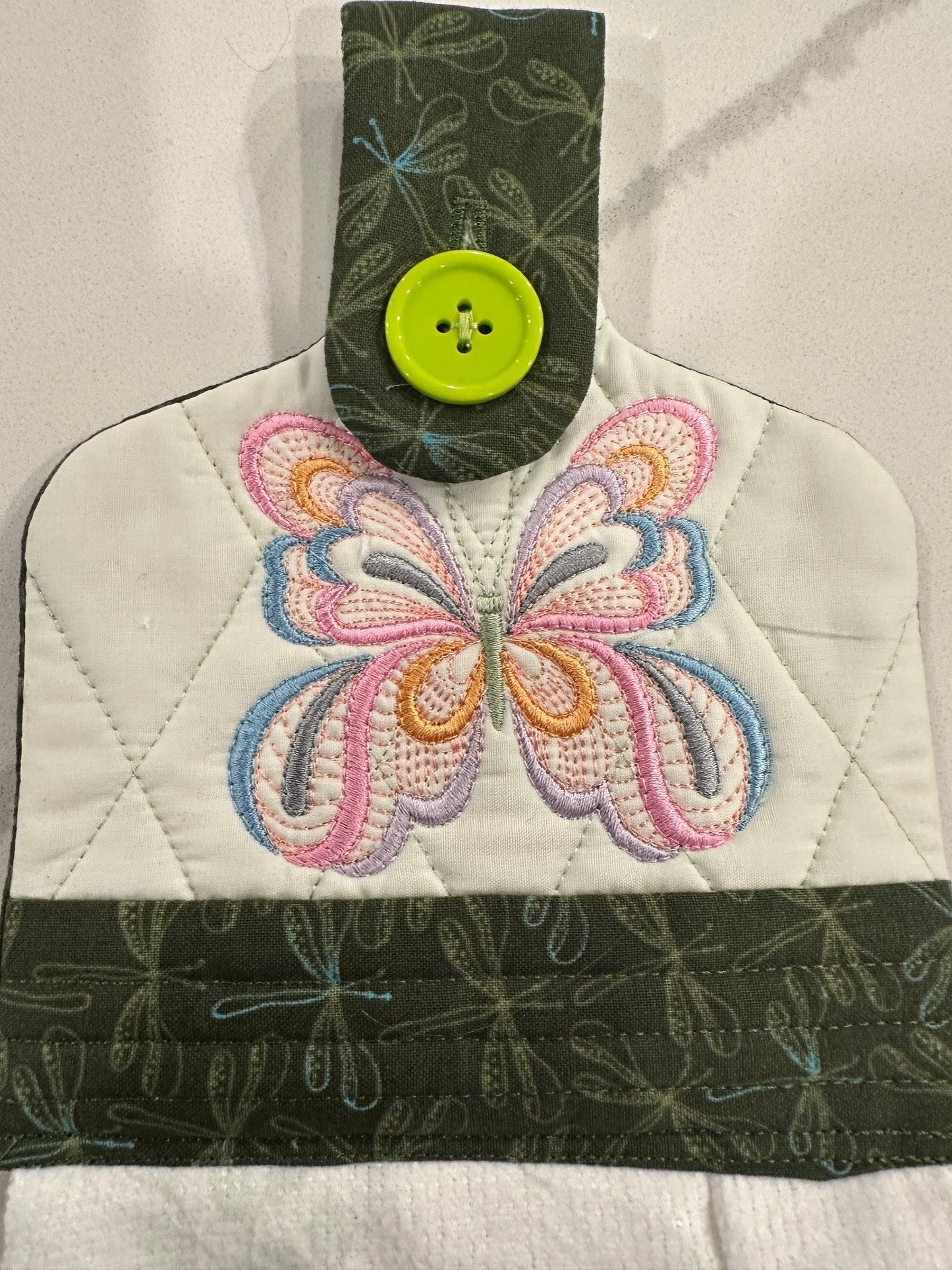 Butterfly Dish Towel with Topper