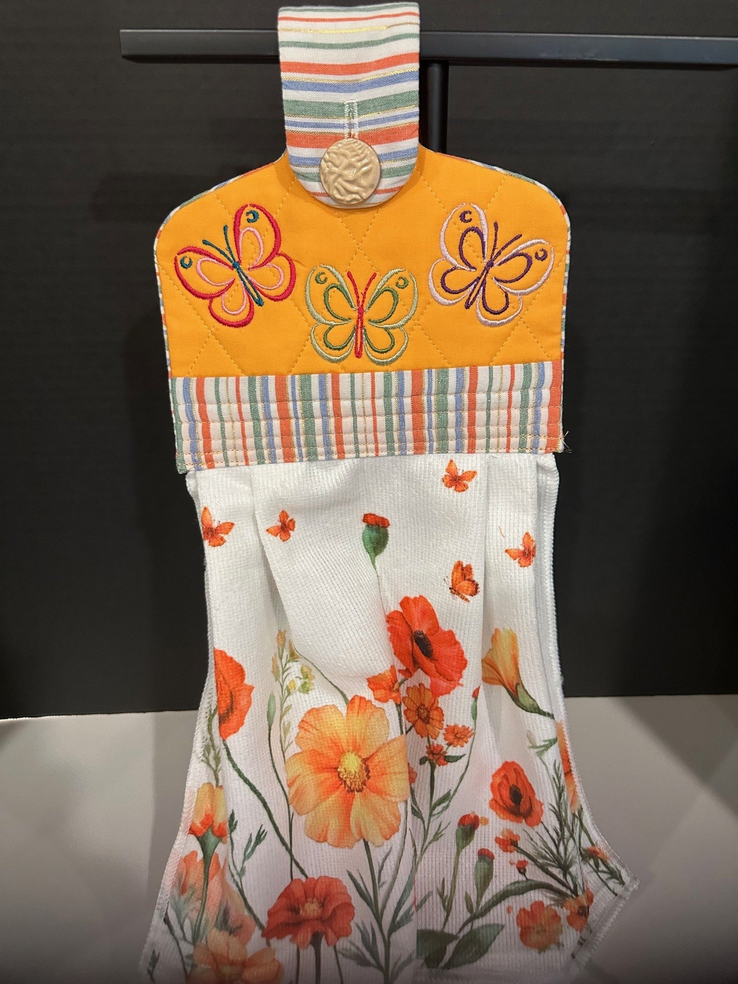 Butterfly Dish Towel with Topper