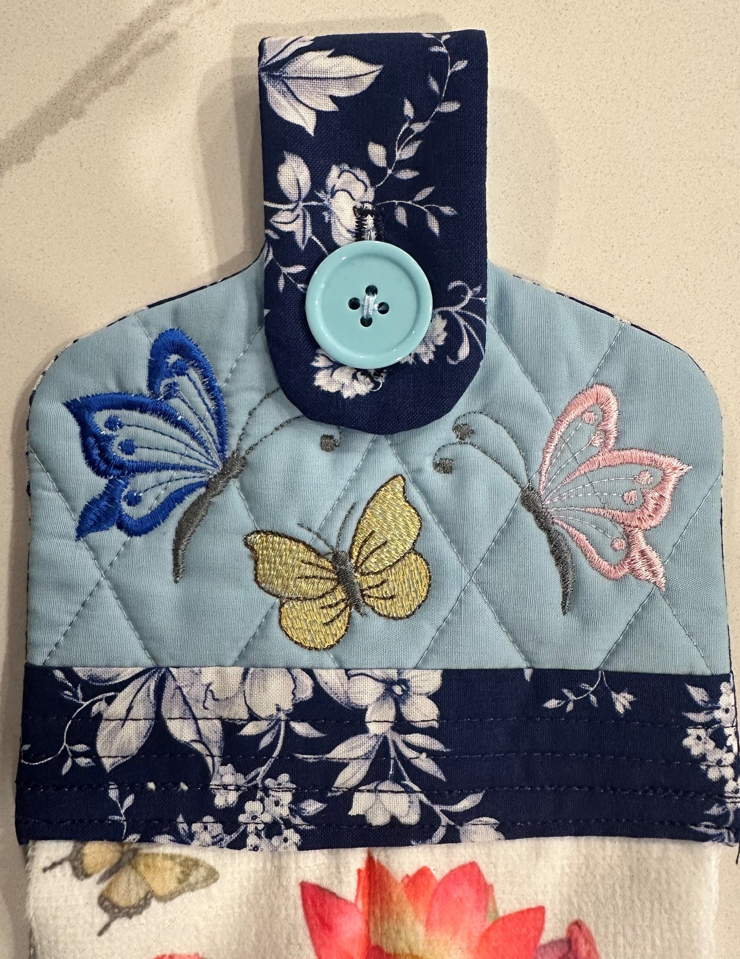 Butterfly Dish Towel with Topper