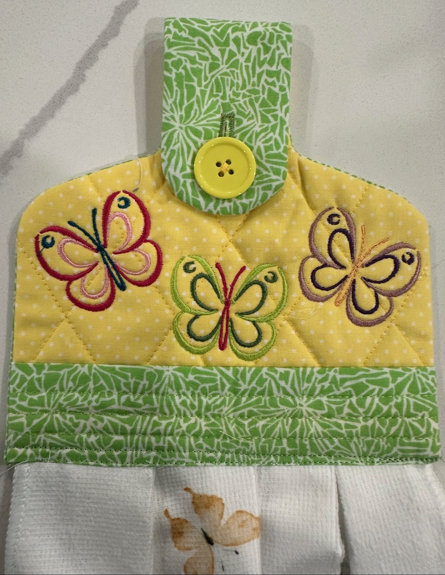 Butterfly Dish Towel with Topper