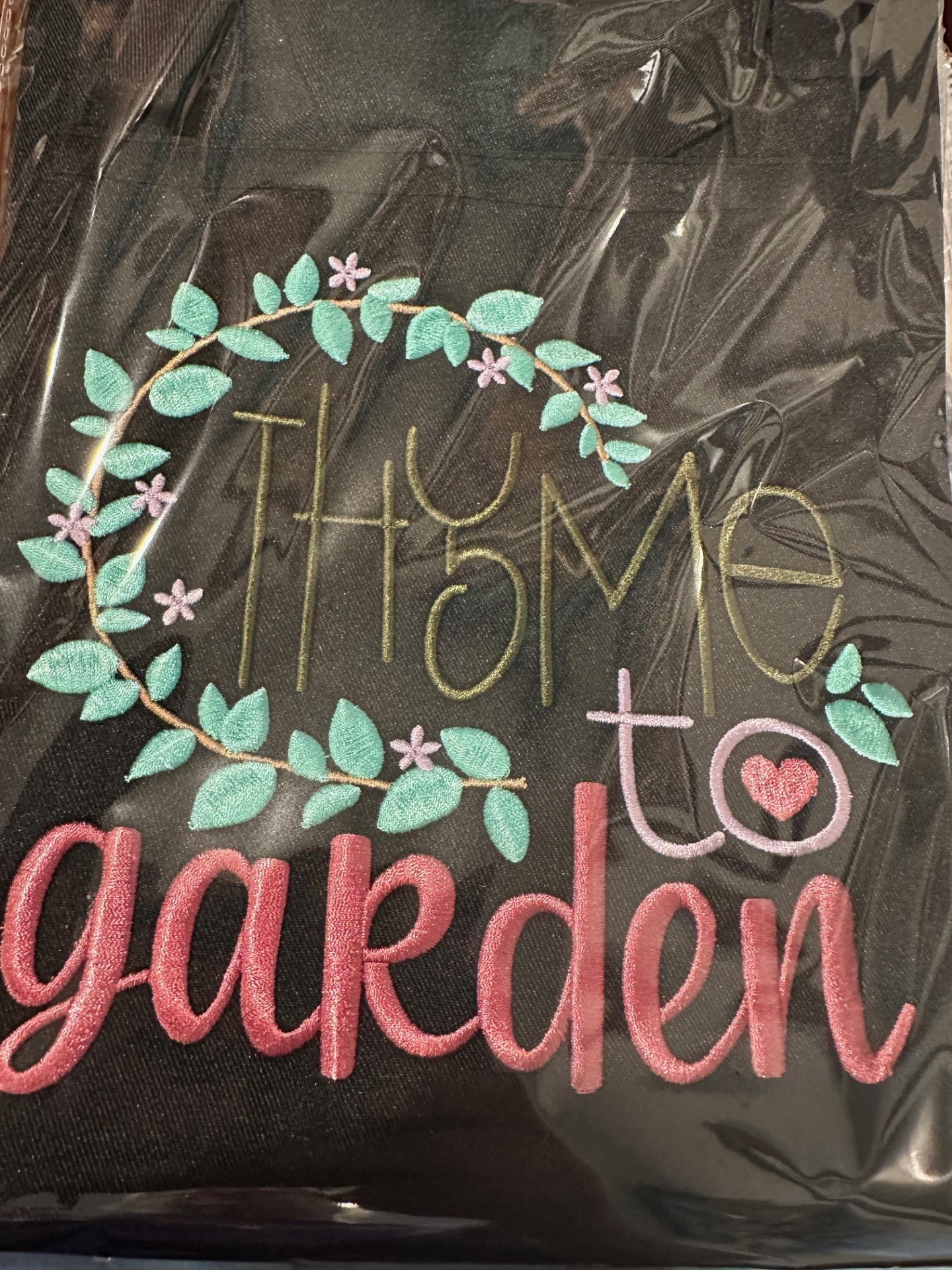 Thyme to Garden Embroidered Apron